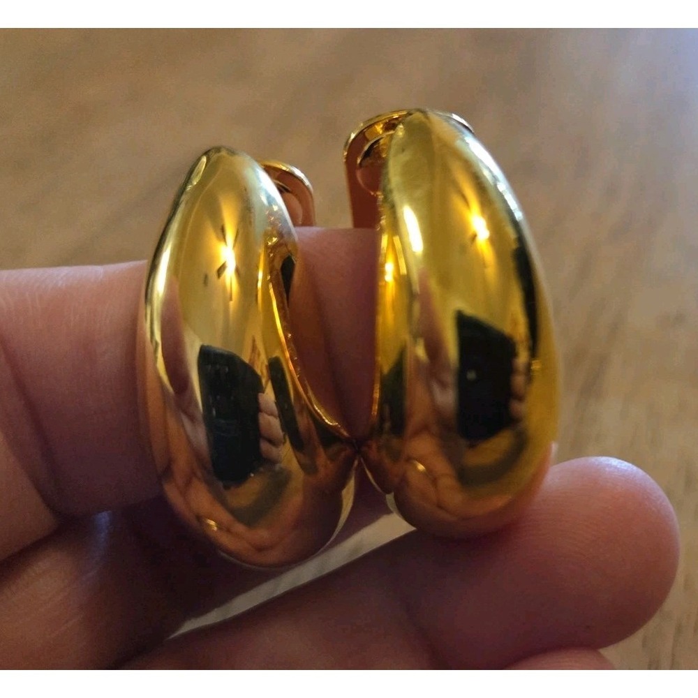 vintage kenneth jay lane gold tone earrings